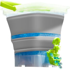 100,000+ Bonus Gel Splatter Round Bucket, Portable Blaster Ammo Depot, Collapsible Blaster Accessories, Large Capacity Container & Fast Loading Nozzle, Green in Kuwait