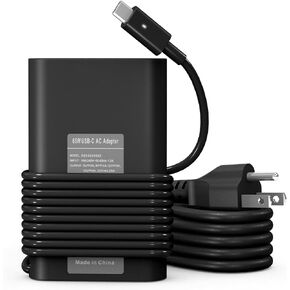Dell 65W USB-C Laptop Charger for XPS 13 9250 9350 Latitude 5420 5520 5530 5430 5540 Inspiron 14 16 7420 7425 7620 2in1 Chromebook 3100 AC Adapter Power Cord Type c Dell Laptop Charger in Kuwait
