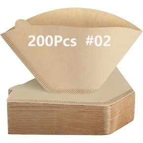 Clinuse 100Pcs Cone Coffee Filters #2, Unbleached No Blowout Paper Filters in Saudi Arabia