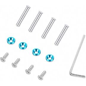 Metal Computer Fan Screws for Fans, Complete Mounting Hardware Kit with Hex Wrench, Blue in Kuwait