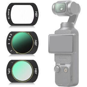 H&Y CPL Circular Polarizer Filter Compatible with DJI Osmo Pocket 4/3, Glare Reduction & Vivid Color Saturation Gimbal Action Camera Lens Accessory, HD Optical Glass in Kuwait