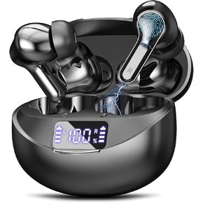 Wireless Earbuds, Bluetooth 5.4 Headphones HiFi Stereo/Crystal Clear, Black in Saudi Arabia