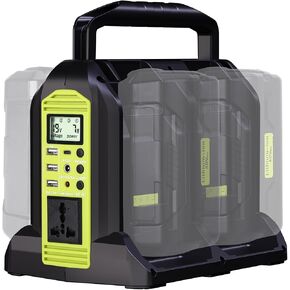 350W Power Inverter for Ryobi 40V Li-ion Battery, OP401 2-Port 40V to 120V Pure Sine Wave Inverter with LED Light, 3 USB-A Port, 1 USB-C Port, 1 DC Port, Power Station for Camping Emergency(Tool Only) in Kuwait