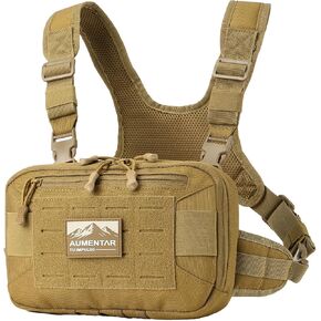Tactical EDC Chest Bag Utility Molle Chest Pack Pouch with Adjustable Strap for Outdoor Hiking Camping Army Green in Saudi Arabia