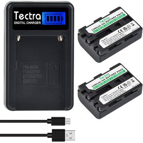 Tectra 2pack NP-FM50 NP-FM30 Battery & Charger for Sony Camcorder handycam in Saudi Arabia