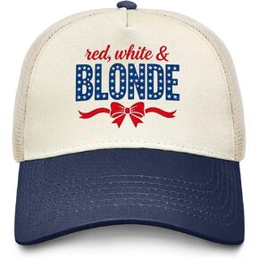 Red White and Blonde Hat Trucker Hat for Women Baseball Cap Funny Gifts in Saudi Arabia