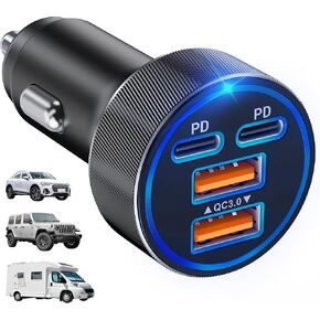 USB C Car Charger, 90W Super Fast Cigarette Lighter Adapter, 30% Smaller in Saudi Arabia