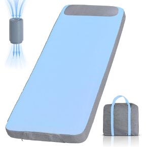 Sleeping Pad, 5.5" Thick Self Inflating Sleeping Pad with Electric Pump,4 Season Camping Mattress Pad with Built-in Pillow, Camping Essentials Gear for Hiking, Backpacking,Tent Use,Camping in Kuwait