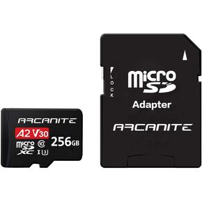 ARCANITE 64GB microSDXC Memory Card with Adapter - A1, UHS-I U3, V30, 4K, C10, Micro SD, Optimal Read speeds up to 90 MB/s in Saudi Arabia