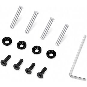 Metal Computer Fan Screws, Fan Mounting Hardware with Nuts Washers Hex Wrench, for 25-30mm Thickness Cooling Fans, Black in Kuwait