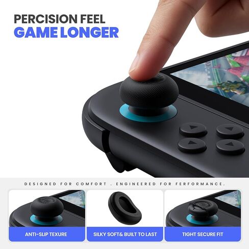 Thumb Grips Caps for Nintendo Switch 2/Pro 1/2 Controller Joystick in Kuwait