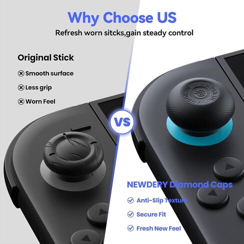 Thumb Grips Caps for Nintendo Switch 2/Pro 1/2 Controller Joystick in Kuwait