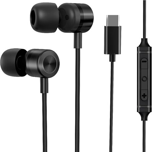 MORMOQUE EP-06 سماعات أذن سلكية USB من النوع C، سماعات رأس مغناطيسية مدمجة عالية الدقة وميكروفون عالي الجودة، سماعات أذن ذات جودة صوت واضحة وخاصية إلغاء الضوضاء in Kuwait