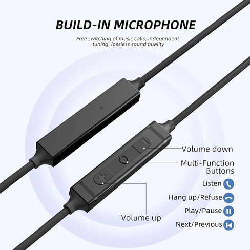 MORMOQUE EP-06 سماعات أذن سلكية USB من النوع C، سماعات رأس مغناطيسية مدمجة عالية الدقة وميكروفون عالي الجودة، سماعات أذن ذات جودة صوت واضحة وخاصية إلغاء الضوضاء in Kuwait