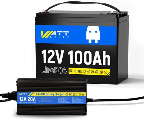 Wattcycle 12V 314Ah Mini LiFePO4 Battery 200A BMS Bluetooth 4.01kWh in Kuwait