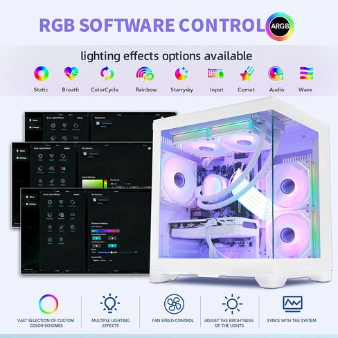 Pink RGB Prebuilt Gaming Desktop PC, AMD Ryzen 7 5700X 3.4GHz, GeForce RTX 5060 8GB, 32GB DDR4 RAM, 1TB PCIe SSD, ARGB Software, 240mm AIO, ARGB Software, Windows 11 Gaming Tower Computer in Saudi Arabia