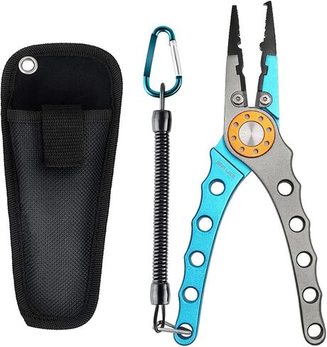 SANLIKE Aluminum Fishing Pliers Hook Remover Tungsten Carbide Braid Cutters in Saudi Arabia