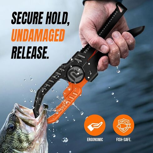 PLUSINNO Fishing Gear, Fishing Tools Kit, 7pcs Fishing Accessories, Corrosion Resistant Fishing Pliers, Fish Knife, Fish Lip Gripper, Fishing Gifts for Men in Kuwait