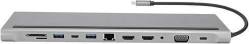 USB C Docking Station Monitor, Type C to HDMI Adapter 12 in 1 USB C Hub with VGA, RJ45, 87W PD, USB Ports, SD/TF Card Reader, Audio and Type C Ports in Saudi Arabia