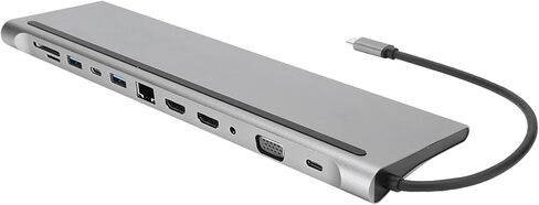 USB C Docking Station Monitor, Type C to HDMI Adapter 12 in 1 USB C Hub with VGA, RJ45, 87W PD, USB Ports, SD/TF Card Reader, Audio and Type C Ports in Saudi Arabia