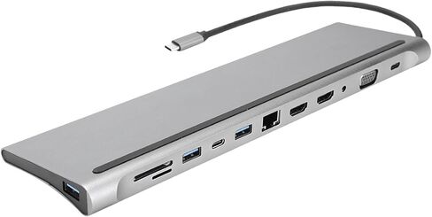 USB C Docking Station Monitor, Type C to HDMI Adapter 12 in 1 USB C Hub with VGA, RJ45, 87W PD, USB Ports, SD/TF Card Reader, Audio and Type C Ports in Saudi Arabia
