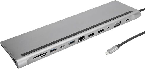 USB C Docking Station Monitor, Type C to HDMI Adapter 12 in 1 USB C Hub with VGA, RJ45, 87W PD, USB Ports, SD/TF Card Reader, Audio and Type C Ports in Saudi Arabia