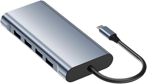 Docking Station 11 in 1 Type-C to HDMI USB C Multiport Adapter with 4xUSB, RJ45 100MB, VGA, 4K 30Hz, TF/SD Card, 3.5mm Audio, PD 100W USB Hub Splitter Adapter for PC Laptop in Saudi Arabia