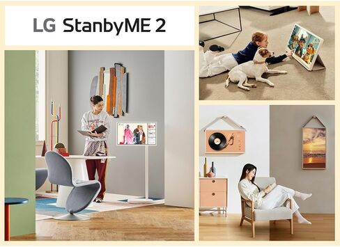 LG StanbyME 2 27" Portable Smart Touch Screen with 4hr Battery (27LX6TYGA) Bundle with Elite Suite 18, 2X HDMI Cable and Deco Gear CPS Exclusive 26 Month Protection Pack (BEACH-CPS-26M1000) in Saudi Arabia