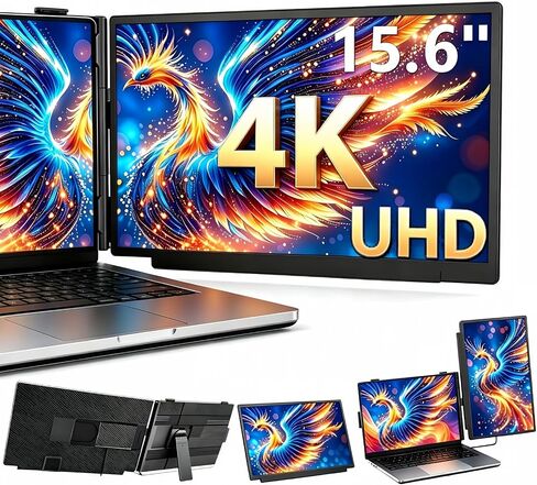 4K UHD15.6'' Laptop Screen Extender, One Cable USB-C Detachable Pro Monitor in Saudi Arabia
