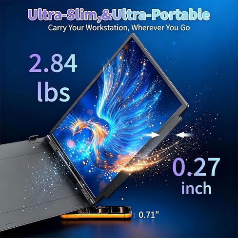 4K UHD15.6'' Laptop Screen Extender, One Cable USB-C Detachable Pro Monitor in Saudi Arabia