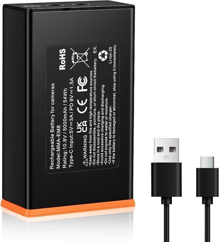 Fantasyo EM8 Battery 1 Pack Upgrade 5000mAh Trail Camera Replacement Battery Pack,Compatible with Moultrie Edge, Edge Pro, Edge 2 in Kuwait