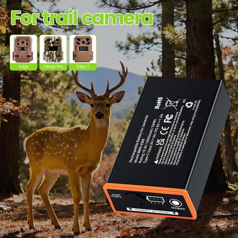 Fantasyo EM8 Battery 1 Pack Upgrade 5000mAh Trail Camera Replacement Battery Pack,Compatible with Moultrie Edge, Edge Pro, Edge 2 in Kuwait