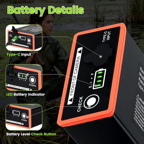 Fantasyo EM8 Battery 1 Pack Upgrade 5000mAh Trail Camera Replacement Battery Pack,Compatible with Moultrie Edge, Edge Pro, Edge 2 in Kuwait