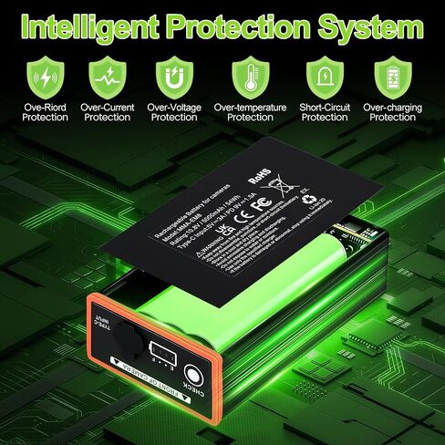 Fantasyo EM8 Battery 1 Pack Upgrade 5000mAh Trail Camera Replacement Battery Pack,Compatible with Moultrie Edge, Edge Pro, Edge 2 in Kuwait