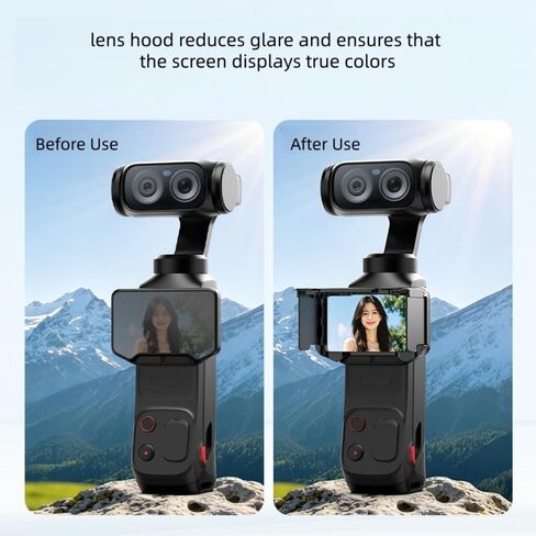 Screen Sun Hood for Insta360 Luna Ultra Camera,Lightweight Aluminum Alloy Anti-Glare Clear View Camera Screen Protective Shade Accessory for Insta360 Luna Ultra Camera in Saudi Arabia