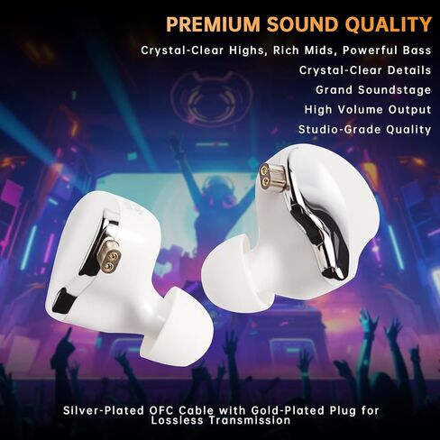 Wired Earbuds USB C Headphones with Mic, Hi-Res HiFi IEM Earphones in Saudi Arabia