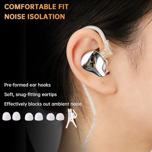Wired Earbuds USB C Headphones with Mic, Hi-Res HiFi IEM Earphones in Saudi Arabia
