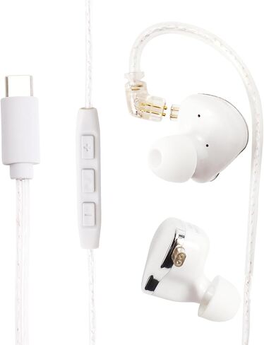 Wired Earbuds USB C Headphones with Mic, Hi-Res HiFi IEM Earphones in Saudi Arabia