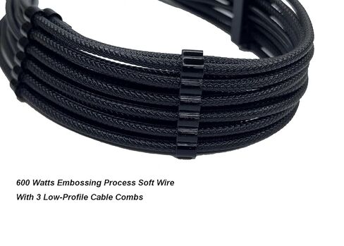 Premium 600W 2X 8-Pin to PCIe 12V-2x6 Type 5 PSU Power Cable for Corsair in Kuwait