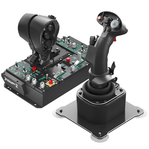 WINCTRL Orion2 HOTAS CarrierAce : Advanced Simulation, Rich Controls, Precision Alloy Molding, 16-bit Sensor, CNC Throttle Grip, Independent MCU Joystick, Compatible with Major PC Games in Saudi Arabia