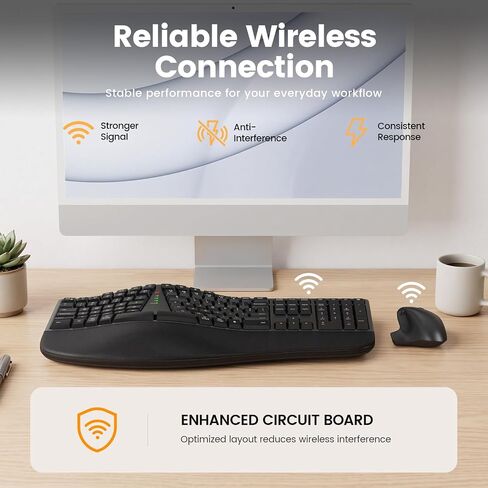 SABLUTE Ergonomic Keyboard and Mouse Combo, Split Design, Ergonomic Mouse in Kuwait