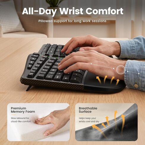SABLUTE Ergonomic Keyboard and Mouse Combo, Split Design, Ergonomic Mouse in Kuwait