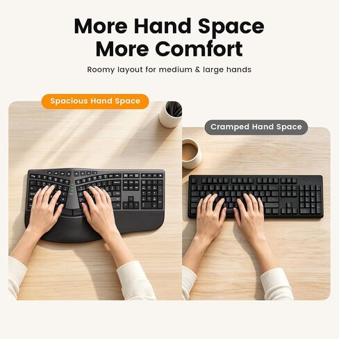 SABLUTE Ergonomic Keyboard and Mouse Combo, Split Design, Ergonomic Mouse in Kuwait
