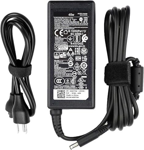 45W Round Tip Laptop Charger Fit for Dell Inspiron 13 14 15 3000 5000 7000 Series 15-3552 3555 3558 3565 3567 5551 5552 5555 5558 5559 DA45NM140 LA45NM140 19.5V 2.31A AC Adapter Power Cord in Kuwait