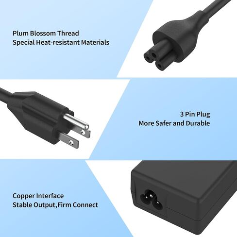 45W Round Tip Laptop Charger Fit for Dell Inspiron 13 14 15 3000 5000 7000 Series 15-3552 3555 3558 3565 3567 5551 5552 5555 5558 5559 DA45NM140 LA45NM140 19.5V 2.31A AC Adapter Power Cord in Kuwait