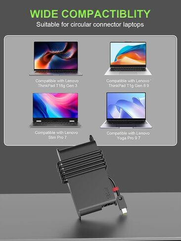 GaN Slim 180W USB C Charger Fit for Lenovo Laptop in Saudi Arabia