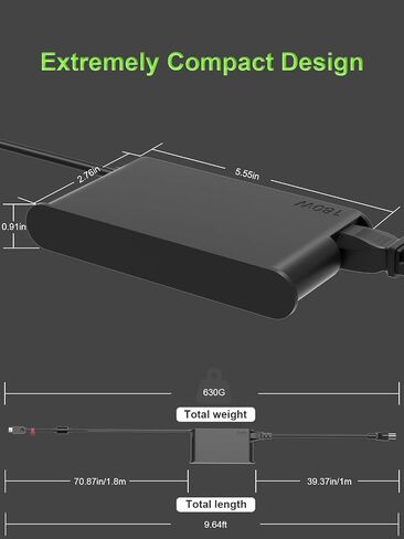 GaN Slim 180W USB C Charger Fit for Lenovo Laptop in Saudi Arabia