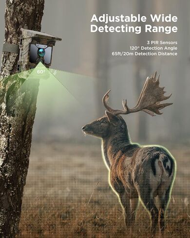 CEYOMUR 4K 68MP Solar WiFi Trail Camera, Game Camera with 32GB TF Card in Kuwait