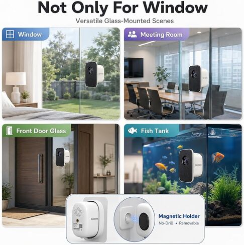 2.5K 4MP Window Camera, WiFi Indoor HD Home Security Camera, Upgraded Color Night Vision, Smart AI Motion & Human Detection, Two Way Audio, Continuous 24/7 Recording, Easy & Quick Install in Saudi Arabia