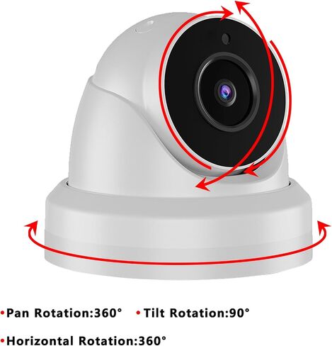 5MP Security Camera 4-in-1 TVI/CVI/AHD/CVBS 960H Analog CCTV Camera Security Dome Outdoor, 2.8mm Lens, 105° Wide Angle, 98ft Night Vision, IP66 Waterproof, Aluminum Metal Housing (White) in Kuwait